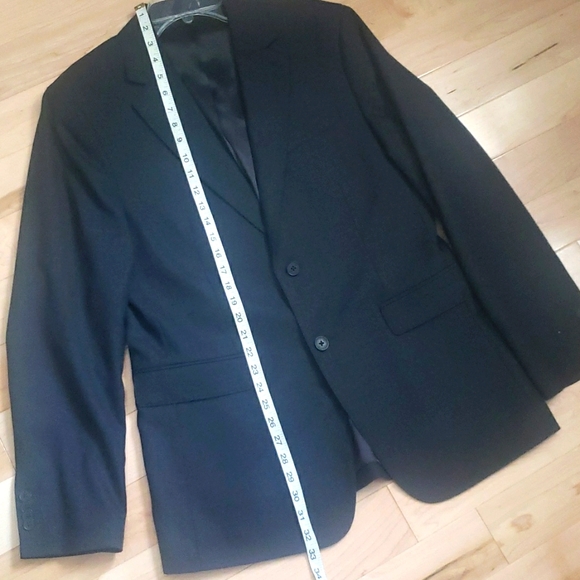 Banana Republic Modern Classic Heather Suit Jacket Blazer Charcoal Blue NWOT - Picture 16 of 17